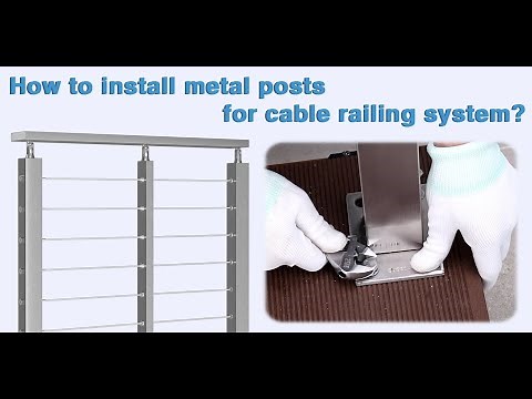 How to install stainless post for cable railing system - Muzata PT1