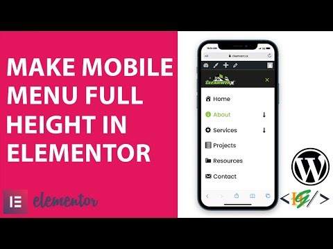 How to Make Elementor Mobile Menu Full Height in WordPress