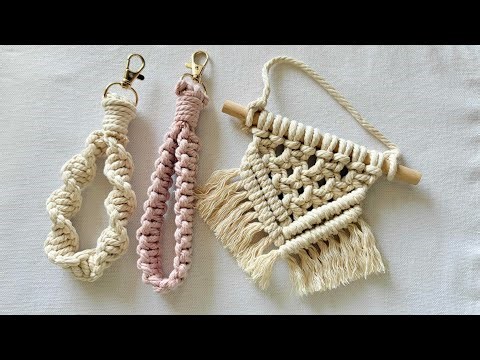 Macrame Workshop: 3 Basic Patterns (Learn how to make Keychains and Mini Wall Decor)