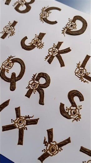 alphabets with mehndi..✨ #trending #mehndi #shorts #henna