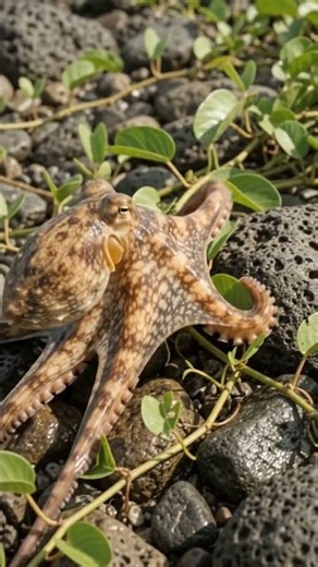 This Octopus Walks Out of the Water Onto Land