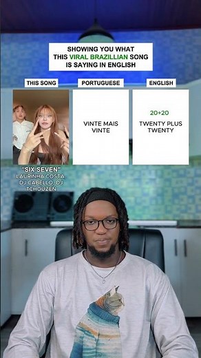 What This Viral Brazillian Song Is Saying In English: Laurinha Costa "Six Seven" #shorts #trend