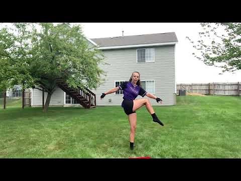 Flourish Flag Toss, Catch Under the Leg - How to color guard