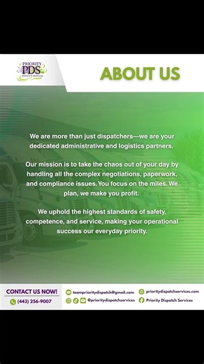 Introducing Priority Dispatch Services, your partner in stress-free dispatching all over USA! 🚚