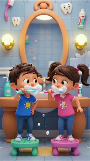 Ali & Saira Brush Teeth | Kids Toothpaste Cartoon