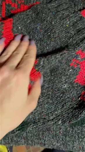 Vintage 80s Ski Sweater: Men's Charcoal Red Pattern, Fits XL - Etsy