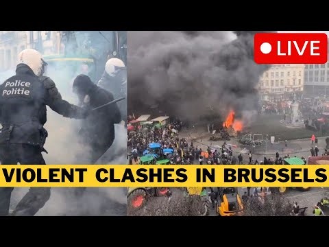 🚨 LIVE: Political Civil War ERUPTS In Brussels - EU Offices ATTACKED By Farmers