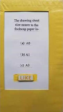 Drawing paper which is called as 'Foolscap' paper is which size out of given sizes of drawing sheet.