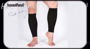 bounfend® Calf Compression Sleeves Socks for Men & Women (20-30mmHg) Leg Plus Size, Medical Grade for Varicose Veins, Swelling, Shin Splint, Edema, Nurses & Maternity, Running, Beige M