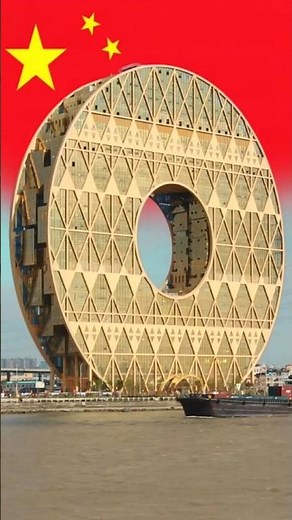 Ring Shaped Building in China 🏙️ #shorts #architectureFacts #modernchina