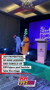 10K views · 35 reactions | The hosts are on stage and the night is officially on. Jacinta starts things off with a few jokes, Fifi Folson holds it down — and the mood is set.  #JoyNineLessonsAndCarols #Joy997FM | Joy 99.7 FM | Facebook