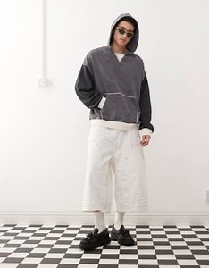 COLLUSION Oversized patchwork hoodie with print in multi | ASOS