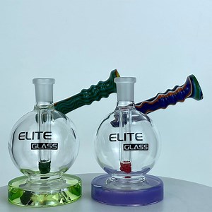 [Hot Item] 9 Inches Fluorescent DAB Rig Recycler with Quartz Banger Glass Water Pipe Manufacturer Wholesale