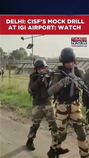 Delhi: CISF And Other Security Forces Conduct Mock Drill At IGI Airport #shorts