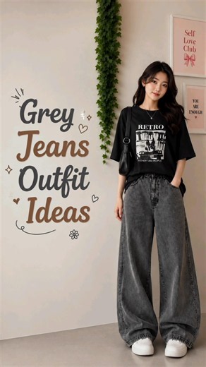 Grey Jeans Outfit Ideas 🩶 | Top With grey jeans |College Outfit Ideas | Women's Fashion