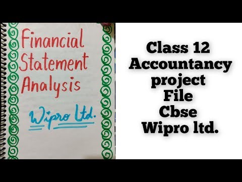 Accountancy project file class 12 cbse wipro ltd financial statements analysis 2025
