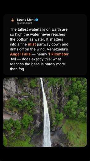 The Waterfall So Tall the Water Never Lands 💧