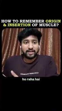 How to Remember Origin & Insertion of muscles