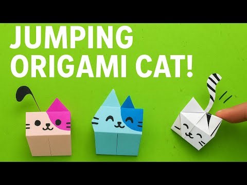 Origami Jumping Cat Tutorial 🐱 | Paper Cat That Really Jumps!
