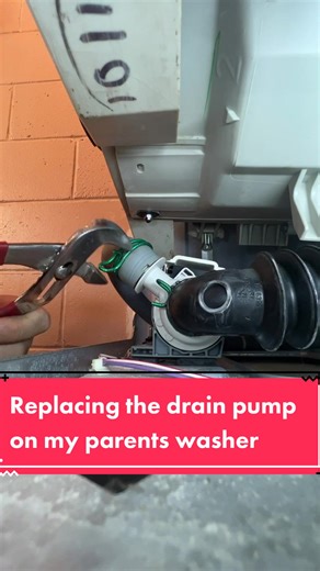 Fixing the washer at my parents house that needed a new pump. #HandsomeOrHandy #Handyman #HomeMaintenance #ApplianceRepair #RepairNotReplace