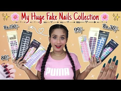 My Huge Fake Nails Collection || Under Rs.200 Only || Affordable Fake Nails || Bloom Zone