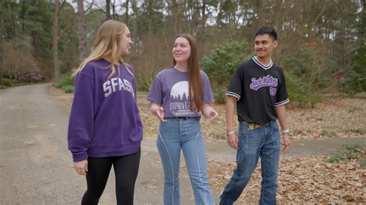 The start of a new year always brings reflection, and one thing we’re especially grateful for is the sense of community that makes SFA feel like home. 💜✨ Hear from Alex as she shares how SFA and Nacogdoches became her home. Watch the full episode of #TheCollegeTour on Amazon Prime. | Stephen F. Austin State University