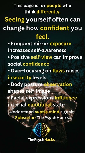 The Psychology of Seeing Yourself #psychology #shorts