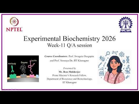 Protein Ligand Interactions | SPR, ITC, EMSA and other Biophysical Techniques | NPTEL 2026