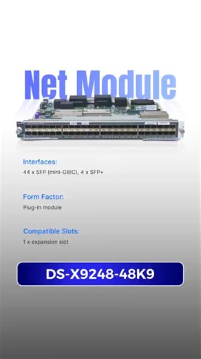 DS-X9248-48K9 Cisco 4/44-Port Host-Optimized 8-Gbps FC Module, Spare #cisco #module #spare #fyp