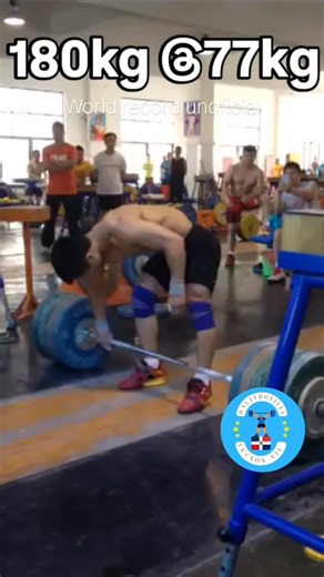 180kg snatch World record unoficial Lu Xiaojun 77kg | Lucson Halterofilia