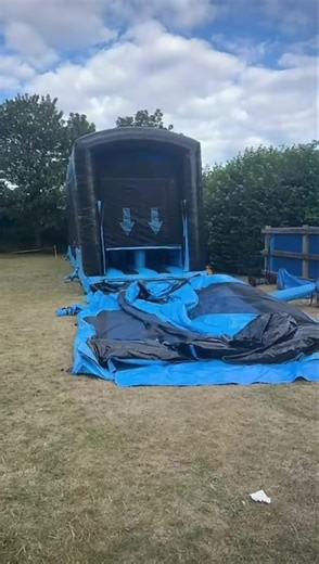 Only four parts of the twelve that make up The Ultimate Assault Course. #activehire #funforhire #inflatableslide #inflatablefun #assaultcourse #inflatablehire | Active hire