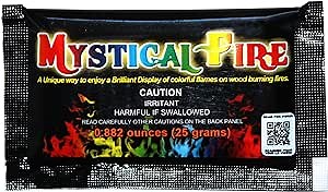 Mystical Fire Color Changing Packets Fire Pits Campfire Long-Lasting Enchanted Multi-Color Magical Family Fun for Indoor Fireplace or Outdoor Use 0.882 Ounces 6 Pack
