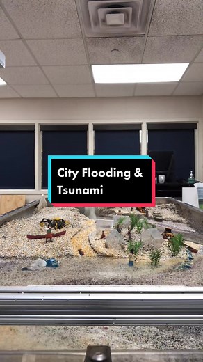 Reply to @thegr8estangell I had help from @wabashriverrat for this flooding simulation. Kathy and I do research on the Wabash river and use the stream table for simulations #streamtable #emriver #undergraduateresearch #college #indianastateuniversity #scienceismagic