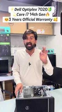 Dell Optiplex 7020 Core i7 14th Gen 3 Years official warranty