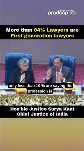 74% First Generation Lawyers say the Profession is Encouraging: CJI Surya Kant #shorts #scba