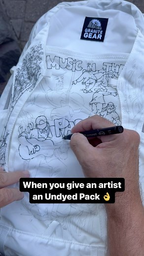 4.8K views · 6 comments | In: Painting on backpacks Out: Thinking you can’t paint on backpacks A little creativity unlocked on our Undyed Dagger day pack by Minnesota-based artist Don Thomas ️ What would you create with a blank canvas? #granitegear #ecofriendly #backpack #hiking #artists #outdoors #getoutside | Granite Gear | Facebook