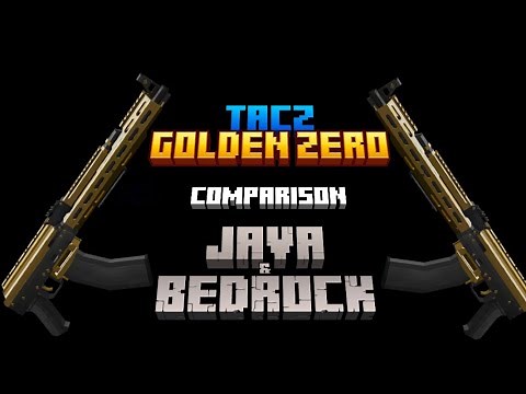 Tacz Golden Zero Comparison JAVA & BEDROCK | | FAKE GUNS| Best Guns addons & mods for java & bedrock