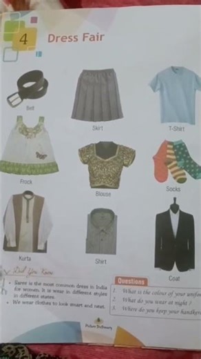 Dress fair Name 👍👍😀😄#english grammar #learning #short video