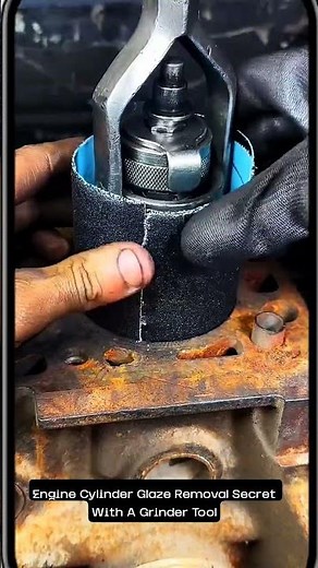 Engine Cylinder Glaze Removal Secret With A Grinder Tool #shorts #mechanic