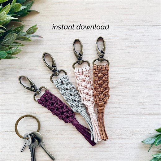 PDF Macrame Pattern | Morocco Paracord Keychain | Beginner - Etsy