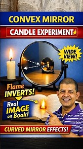 Convex Mirror Candle Experiment 🔥 | Tiny & Erect Image Explained!