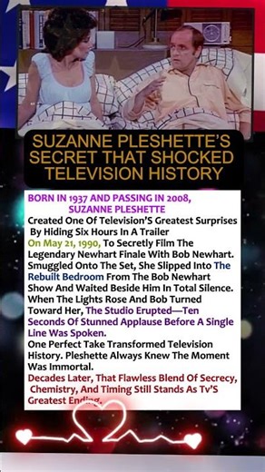 The Secret Scene That Stunned TV Forever #SuzannePleshette #BobNewhart #TVHistory #shorts