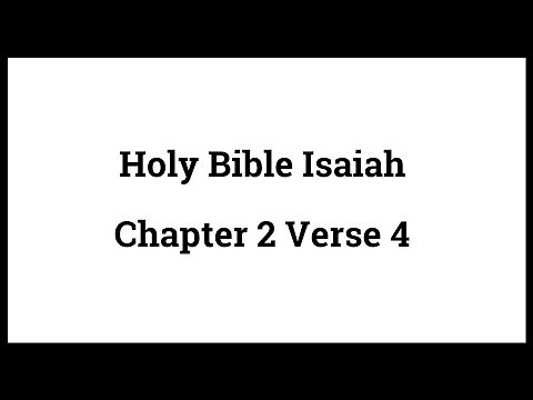 Holy Bible Isaiah 2:4