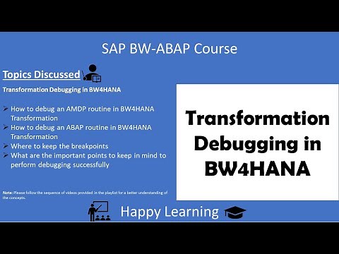 27 Debugging Transformation in BW4HANA