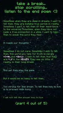 PART 4 minecraft end poem #minecraft