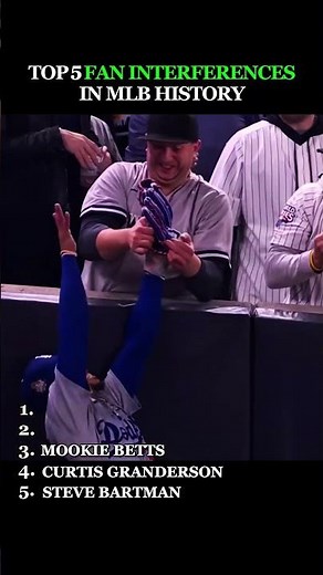 Top 5 Worst Fan Interferences in MLB History #mlb #mlblb #baseball