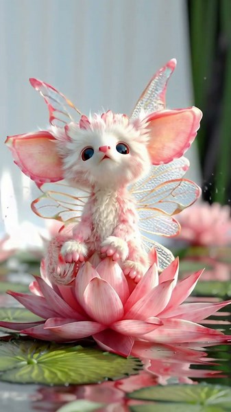 Lotus of Aether – A Bloom Beyond the Veil #cuteanimal #dreamyflower #flowers