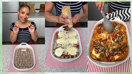 Easy Dump & Bake Meatball Casserole by The Shaba Kitchen