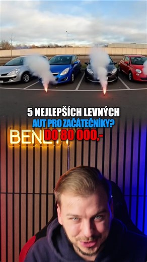 Top 5 nejlevnějších aut pro začátečníky 👑❤️ #cesko #auta