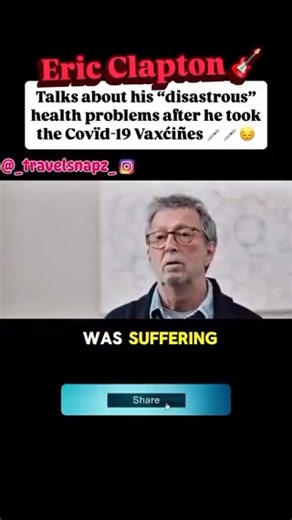 🚨Eric Clapton speaks out about his vaccine injury. @DiedSuddenly_ | Linda Traitz